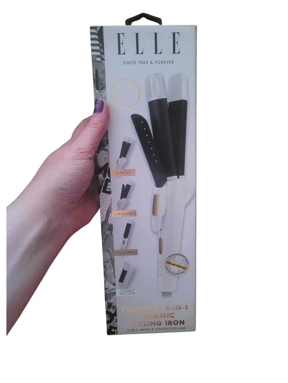 ELLE Foldable 3-in-1 Ceramic Styling Iron 1" Multi-Styler TESTED